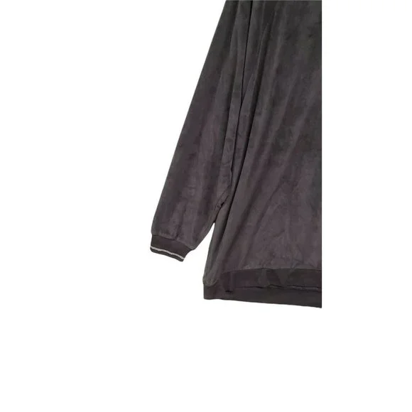 PJ Salvage Lounge plus size 3x Grey Oh My Velour Top Ribbed Cuff sleepwe… - Picture 5 of 7